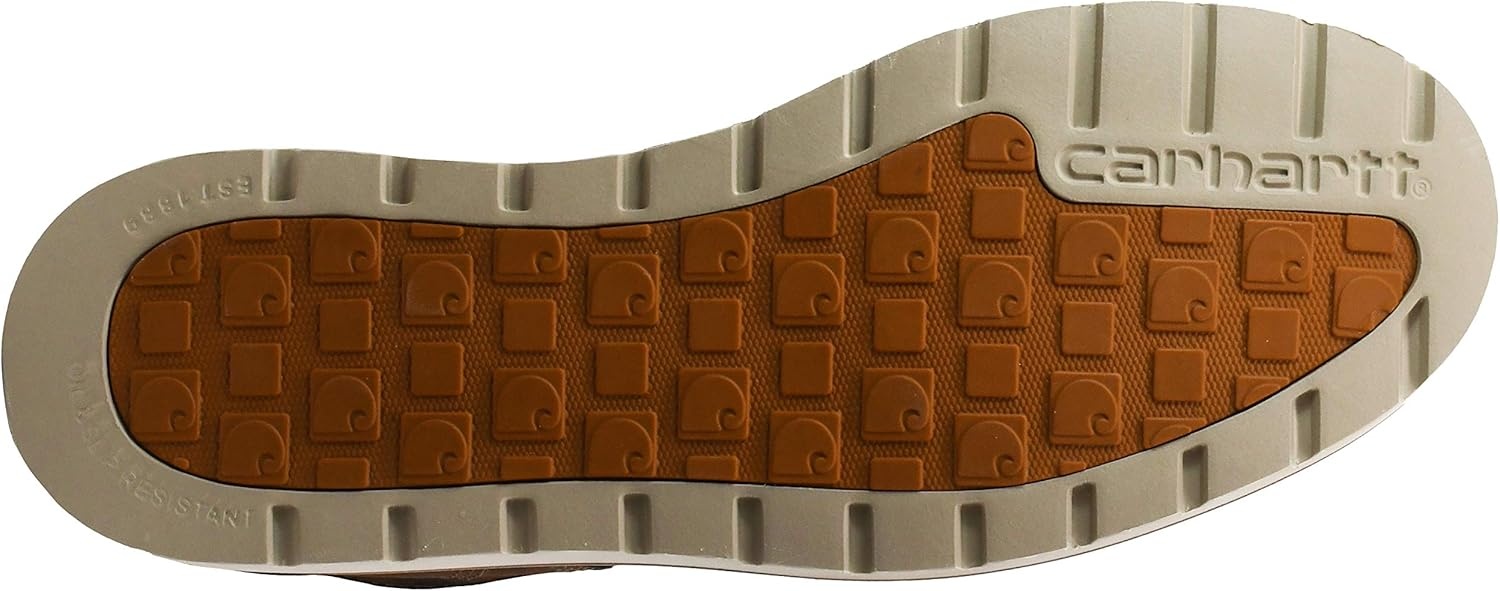 imageCarhartt 6 Moc Toe Waterproof Work Boots for Men OilTanned Leather Boots with FastDry Lining DualDensity Rubber Wedge Traction Outsole EH RatedBrown Oil Tanned