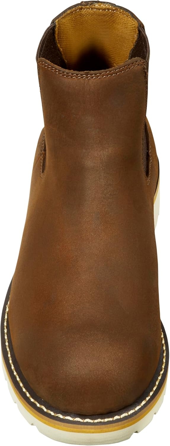 imageCarhartt Footwear FW5025 Womens Chelsea PullOn Wedge BootDark Bison Oil Tanned