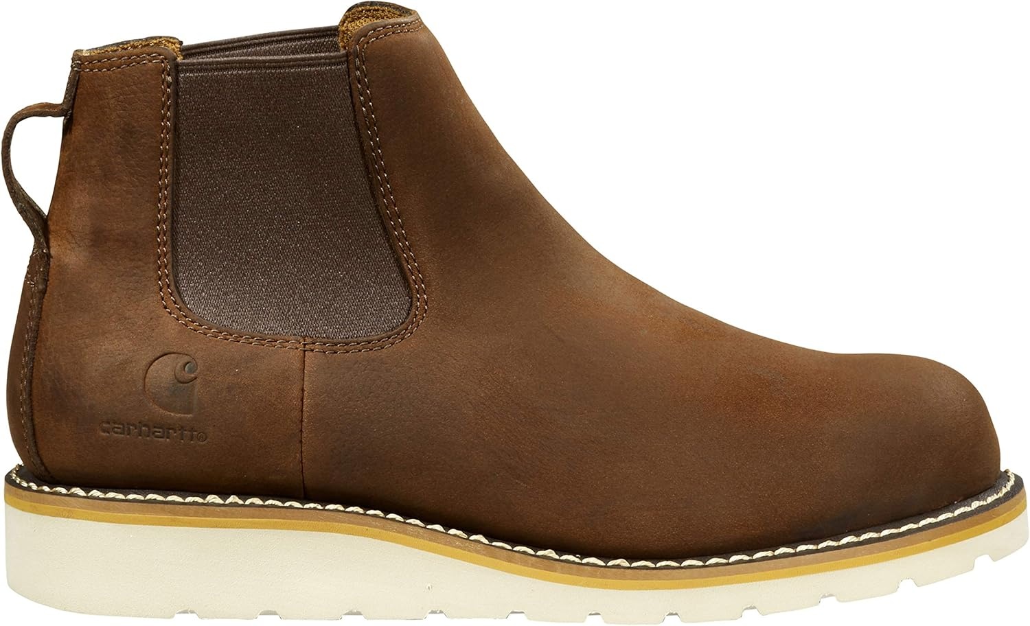 imageCarhartt Footwear FW5025 Womens Chelsea PullOn Wedge BootDark Bison Oil Tanned
