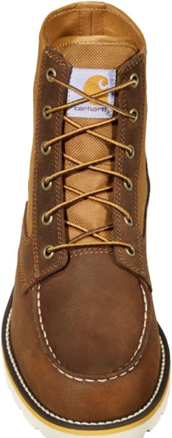 imageCarhartt Footwear FW6035 Moc Toe Wedge BootBrown Leather Tan Duck