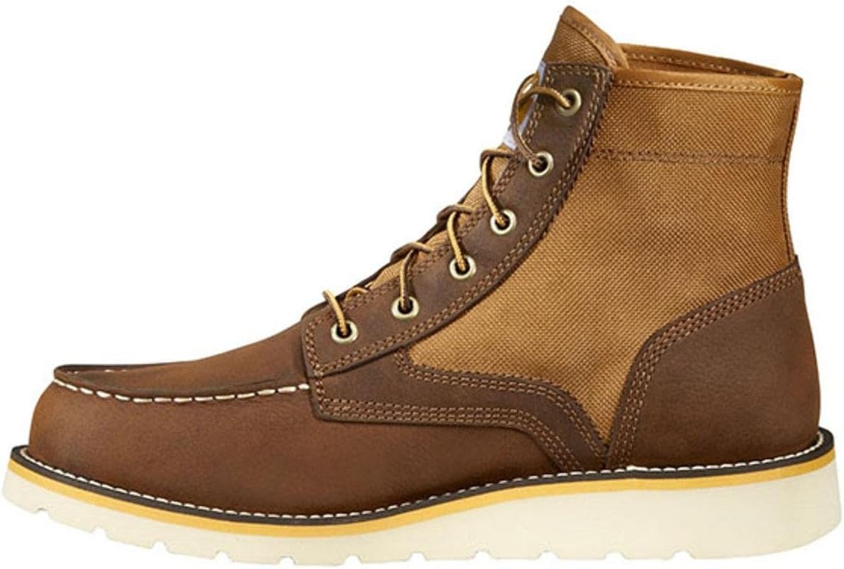 imageCarhartt Footwear FW6035 Moc Toe Wedge BootBrown Leather Tan Duck