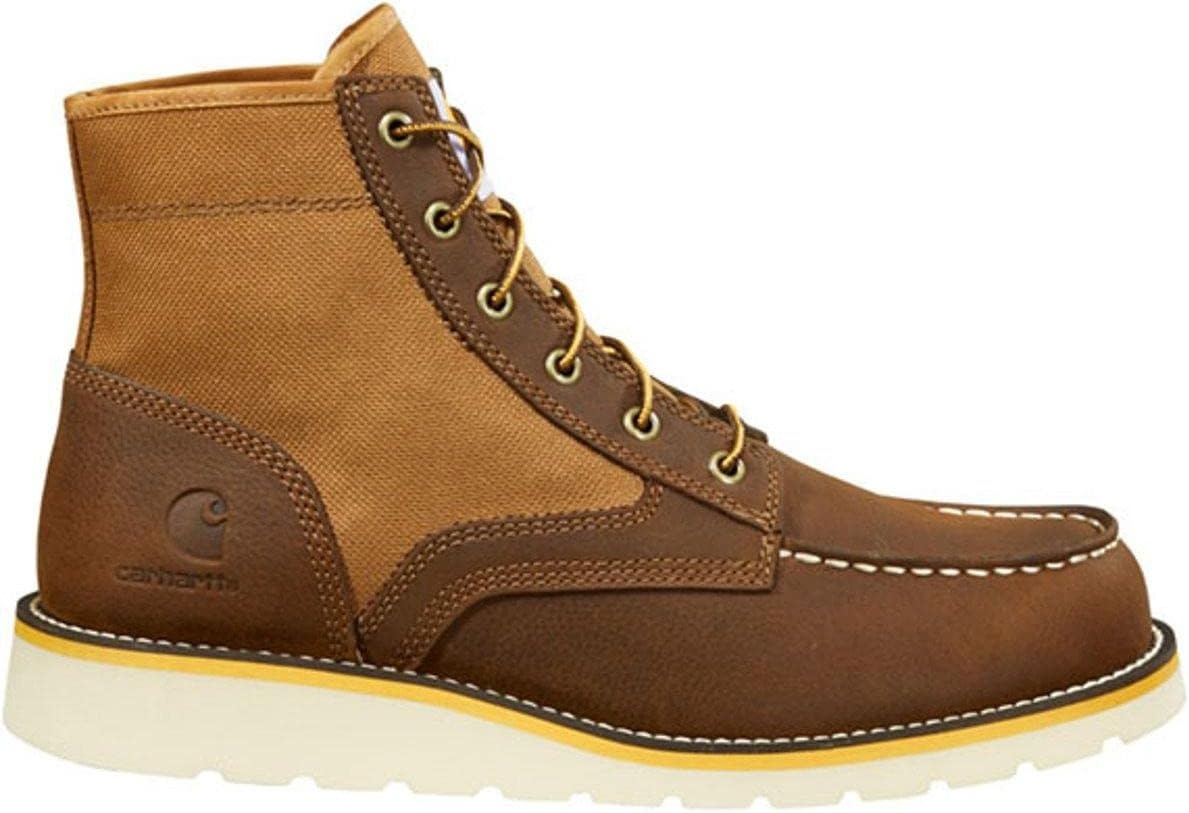 imageCarhartt Footwear FW6035 Moc Toe Wedge BootBrown Leather Tan Duck