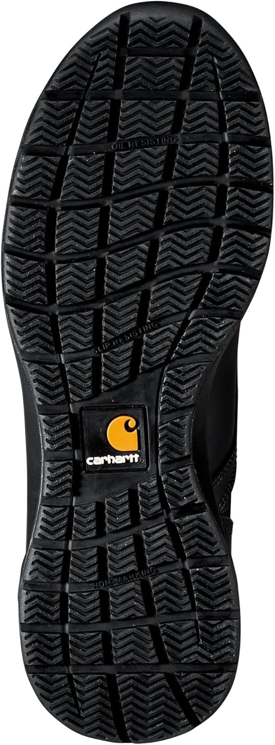 imageCarhartt Force 4 Inch Water Resistant Romeo Boot Pull On Leather Work Boot with Elastic Side Panels and Slip Resistant SoleBlack