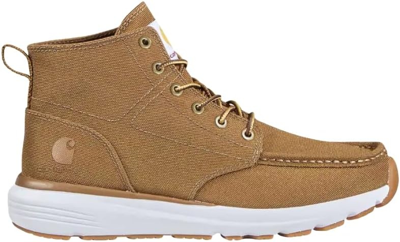 imageCarhartt Haslett Canvas Mens Chukka Boots Moc Toe Work Boots for Men with Lightweight LWD Midsole Arch Support Footbed and FastDry LiningCarhartt Brown