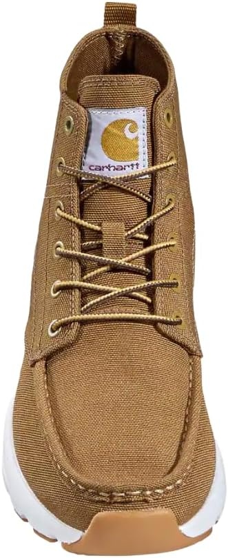 imageCarhartt Haslett Canvas Mens Chukka Boots Moc Toe Work Boots for Men with Lightweight LWD Midsole Arch Support Footbed and FastDry LiningCarhartt Brown