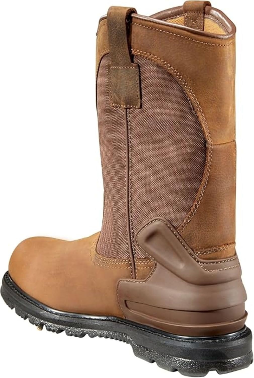 imageCarhartt Heritage WP 11 Soft Toe Wellington Mens Boots OilTanned Leather Storm Defender Waterproof FastDry LiningBison Brown Oil Tan