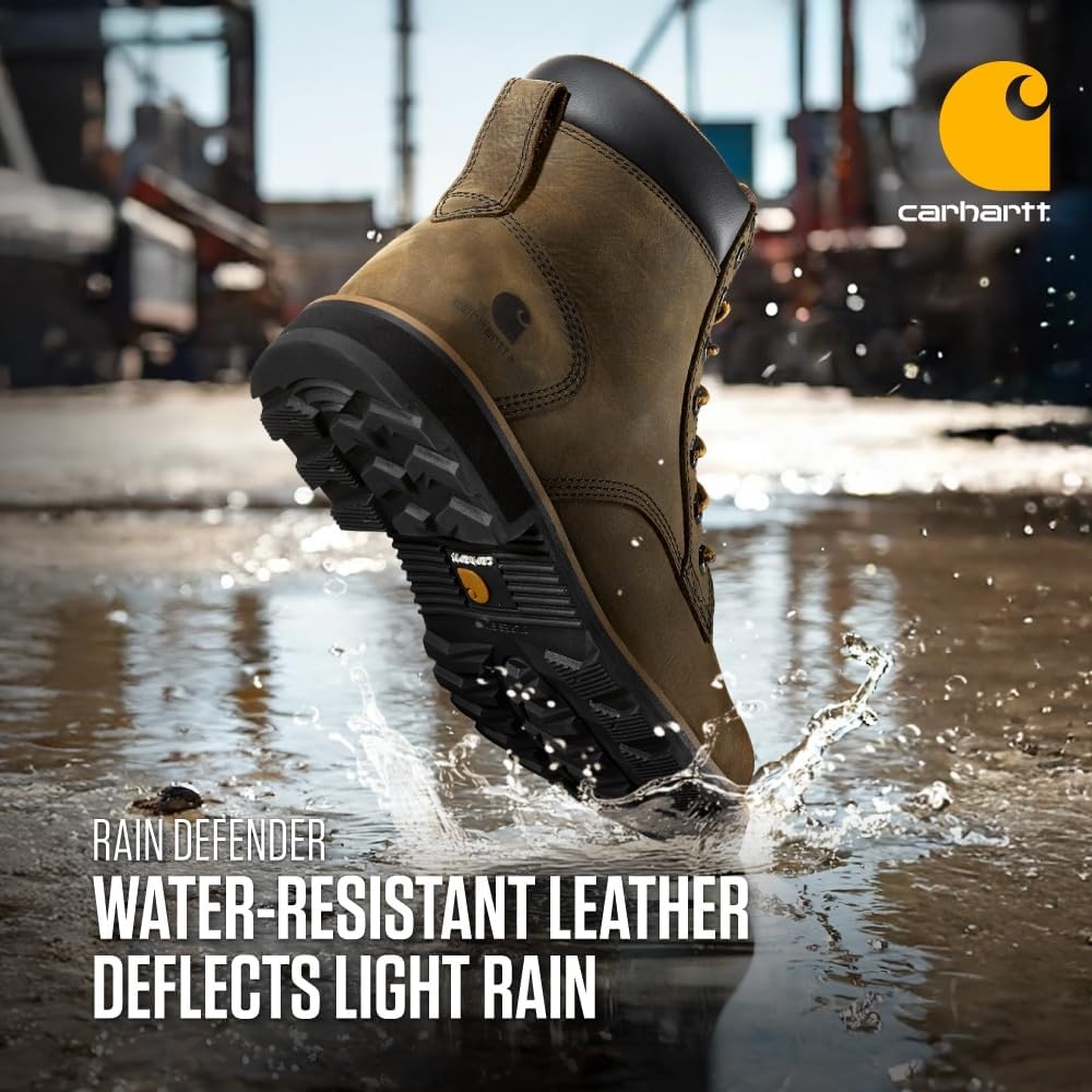 imageCarhartt Mens Frontier 6 Water Resistant Boot Comfortable SlipResistant with Breathable SweatWicking LinerMossy Brown