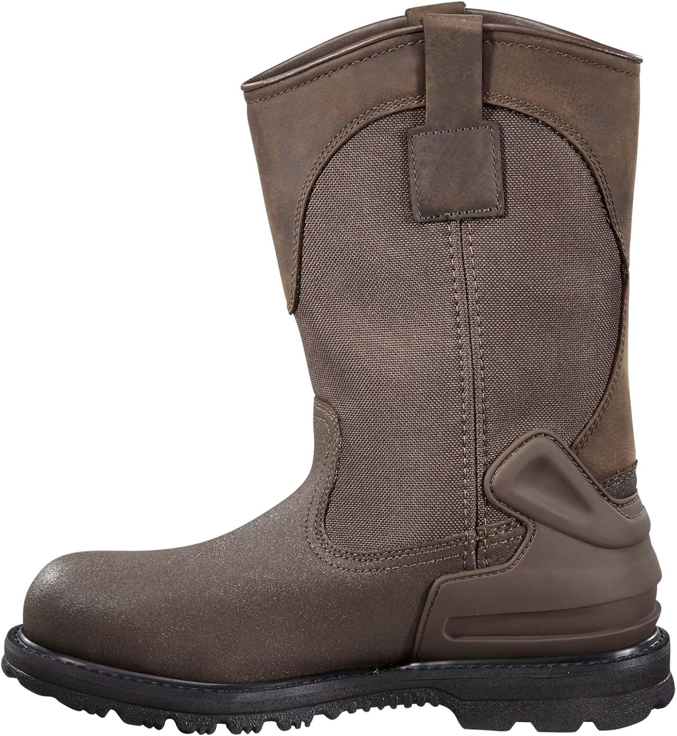 imageCarhartt Mens Heritage 11 Waterproof Steel Toe Wellington PullOn Work BootBrown Oil TanBrown Coated