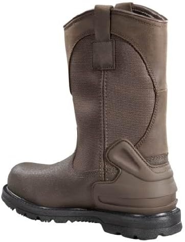 imageCarhartt Mens Heritage 11 Waterproof Steel Toe Wellington PullOn Work BootBrown Oil TanBrown Coated
