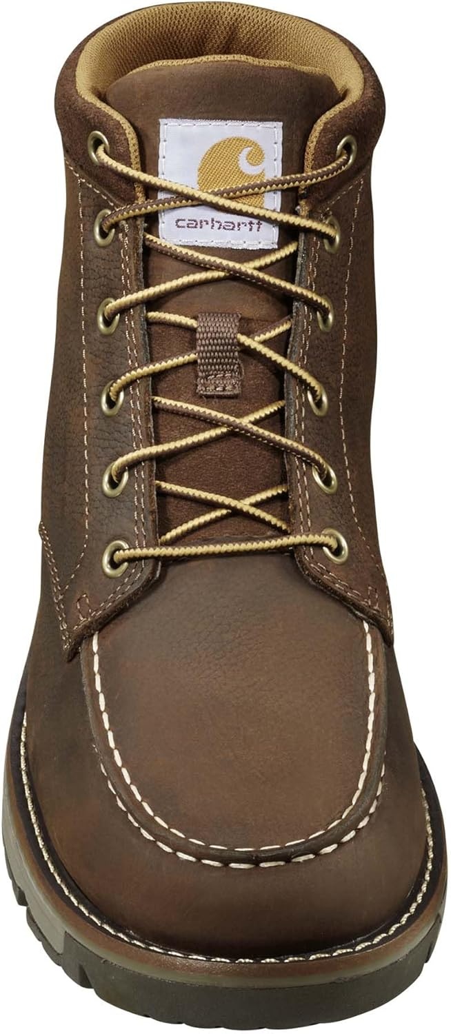 imageCarhartt Mens Millbrook 5 Steel Toe Moc Wedge Work BootDark Brown