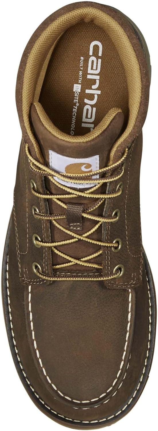 imageCarhartt Mens Millbrook 5 Steel Toe Moc Wedge Work BootDark Brown