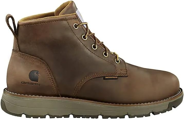 imageCarhartt Mens Millbrook 5 Waterproof Steel Toe Wedge Work BootBrown