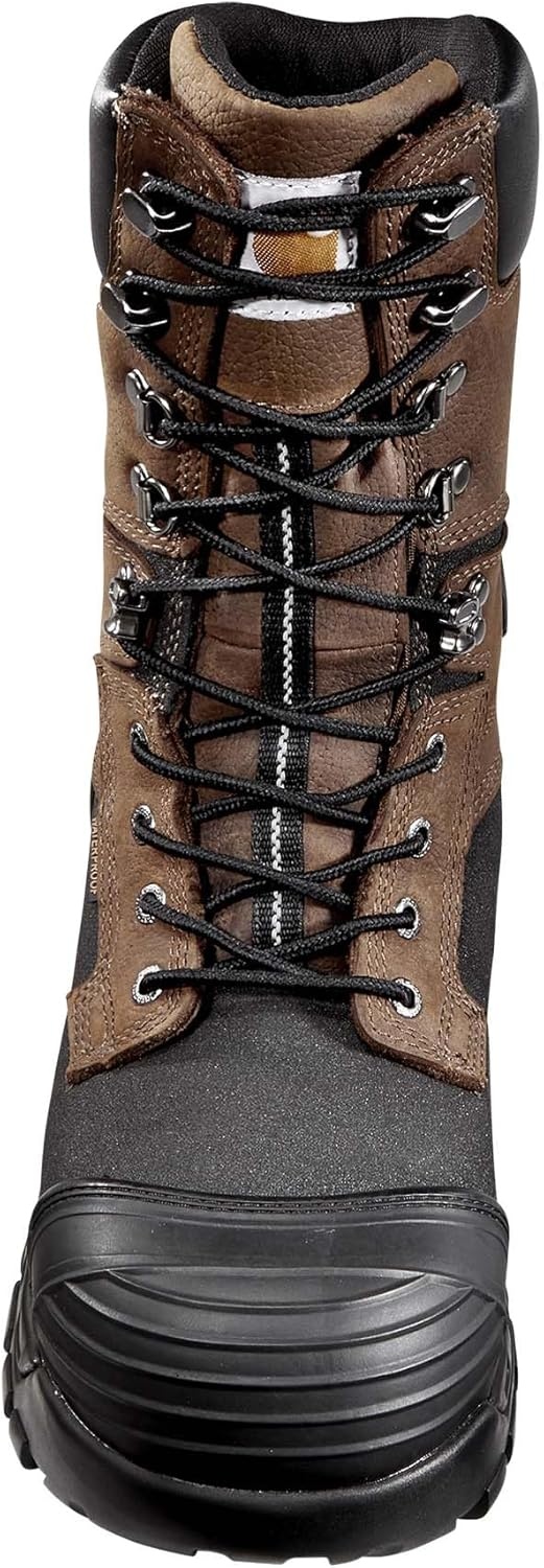 imageCarhartt Mens Yukon Pac 10Inch Work BootsBrown OiltanBlack Coated