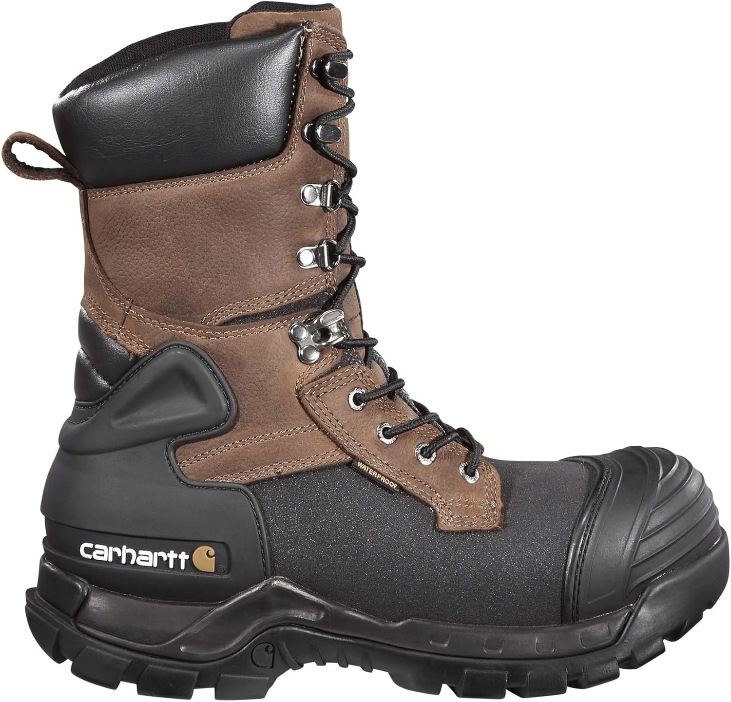 imageCarhartt Mens Yukon Pac 10Inch Work BootsBrown OiltanBlack Coated