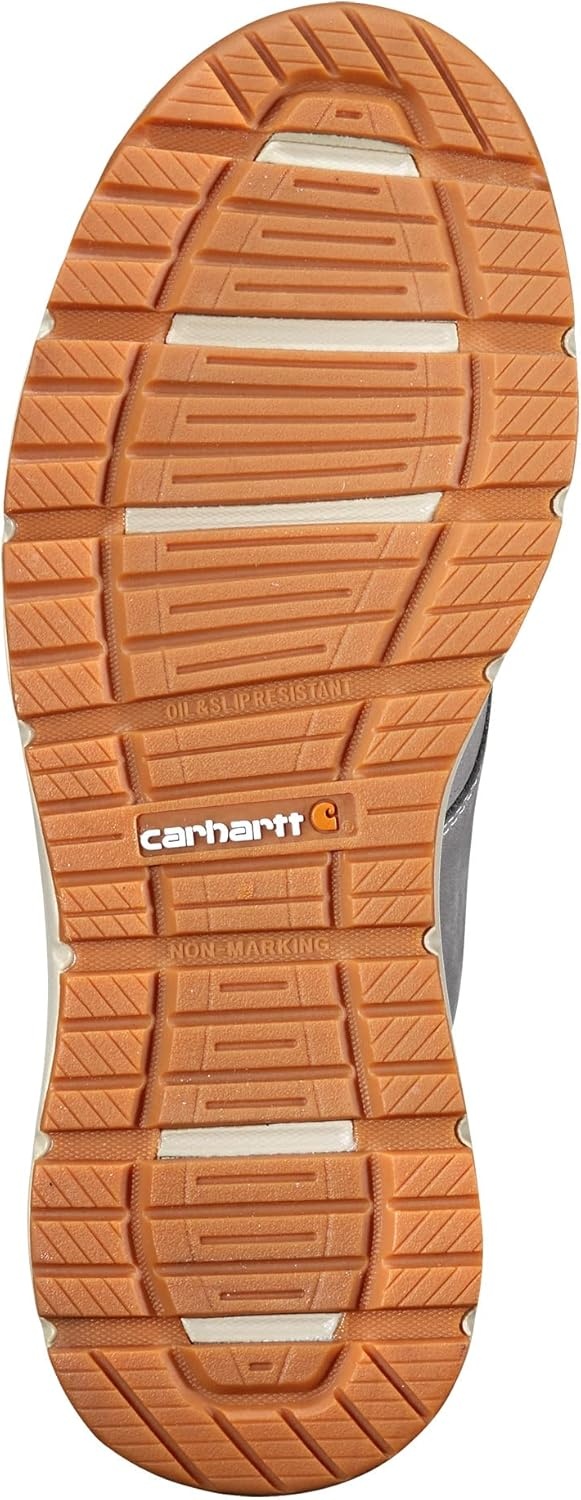 imageCarhartt Millbrook Moc Toe Boots for Men 5 Wedge Work Boots Slip and EH Resistant with Oil Tanned Leather Breathable Membrane and Lightweight EVA MidsoleGrey
