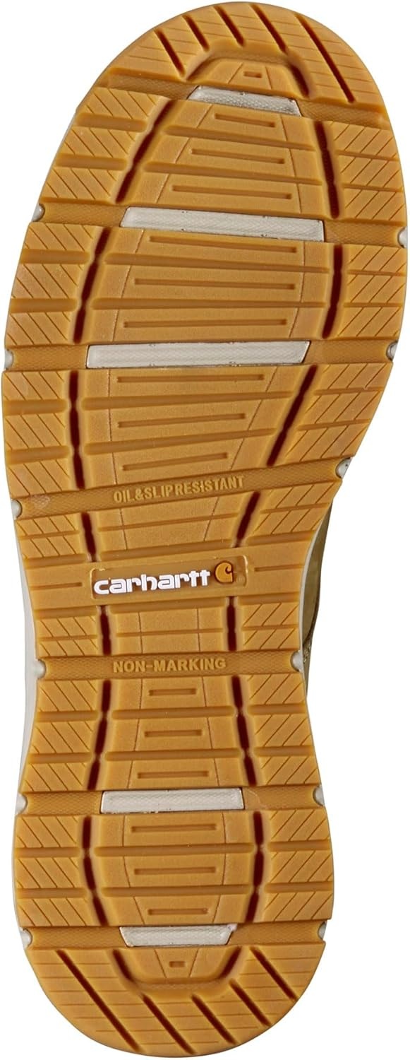 imageCarhartt Millbrook Moc Toe Boots for Men 5 Wedge Work Boots Slip and EH Resistant with Oil Tanned Leather Breathable Membrane and Lightweight EVA MidsoleCoyote Nubuck
