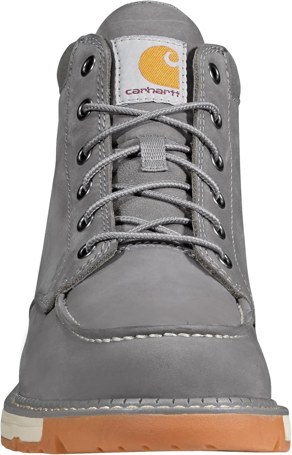 imageCarhartt Millbrook Moc Toe Boots for Men 5 Wedge Work Boots Slip and EH Resistant with Oil Tanned Leather Breathable Membrane and Lightweight EVA MidsoleGrey