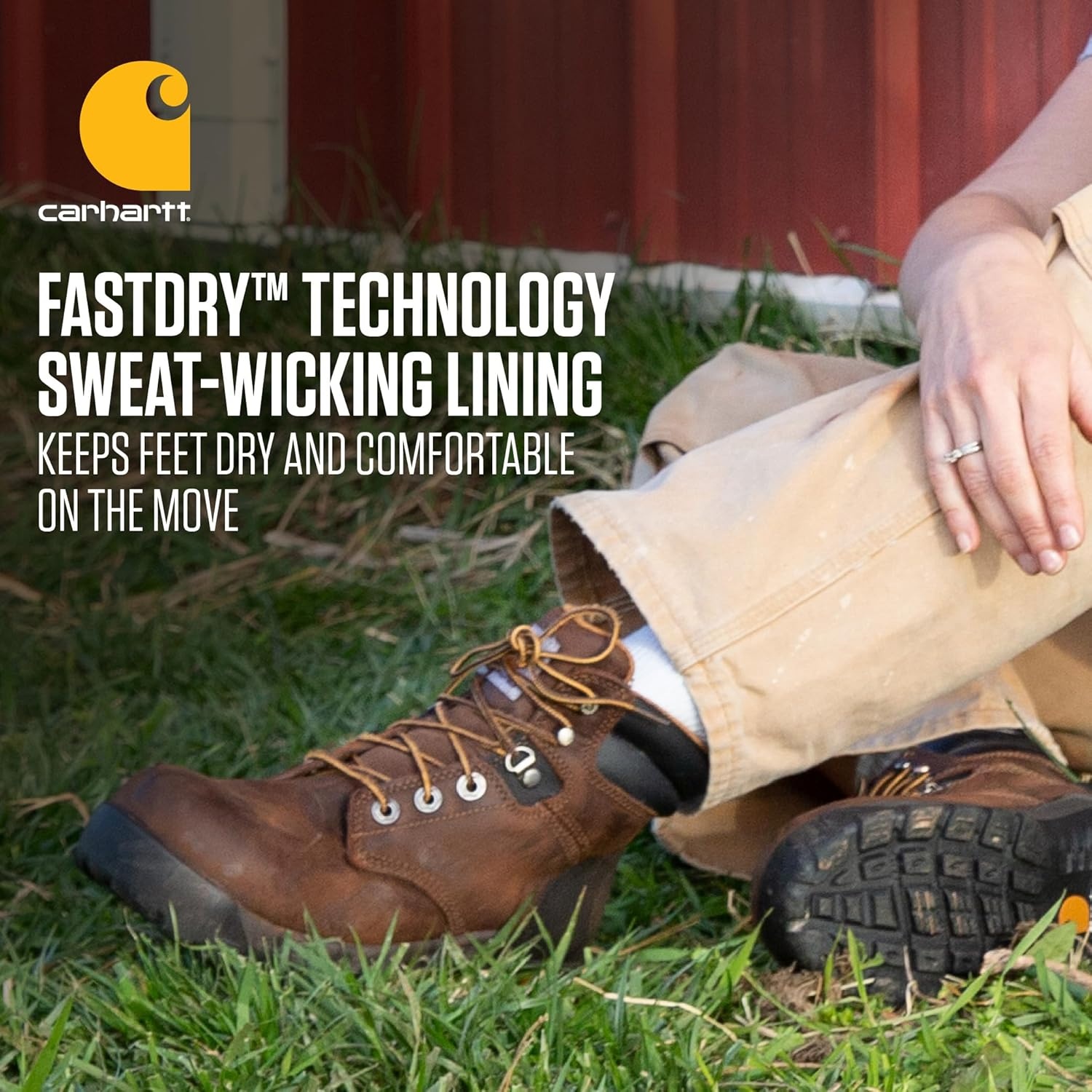 imageCarhartt Rugged Flex 6 Composite Toe Work Boots for Women Lightweight MoistureWicking and Cushioned ComfortBlack
