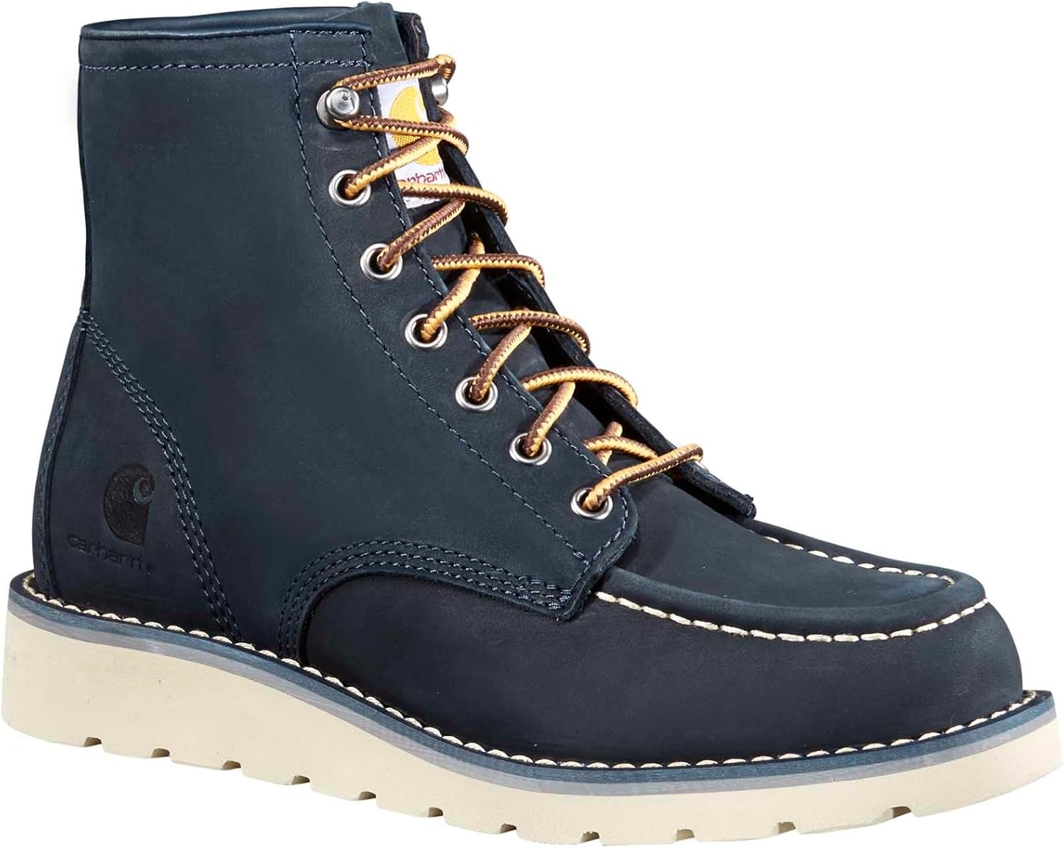 imageCarhartt Womens 6inch Moc Soft Toe Wedge BootsNavy