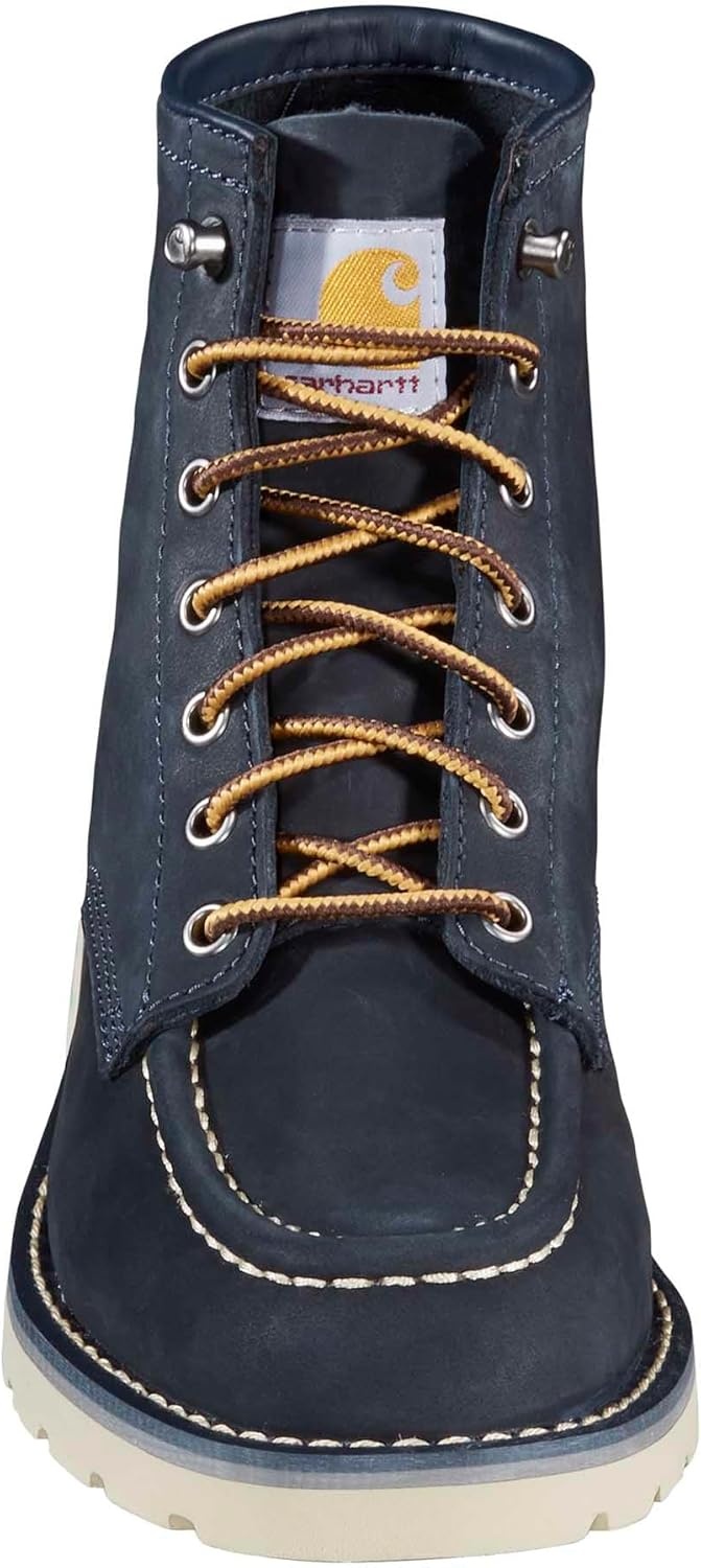 imageCarhartt Womens 6inch Moc Soft Toe Wedge BootsNavy