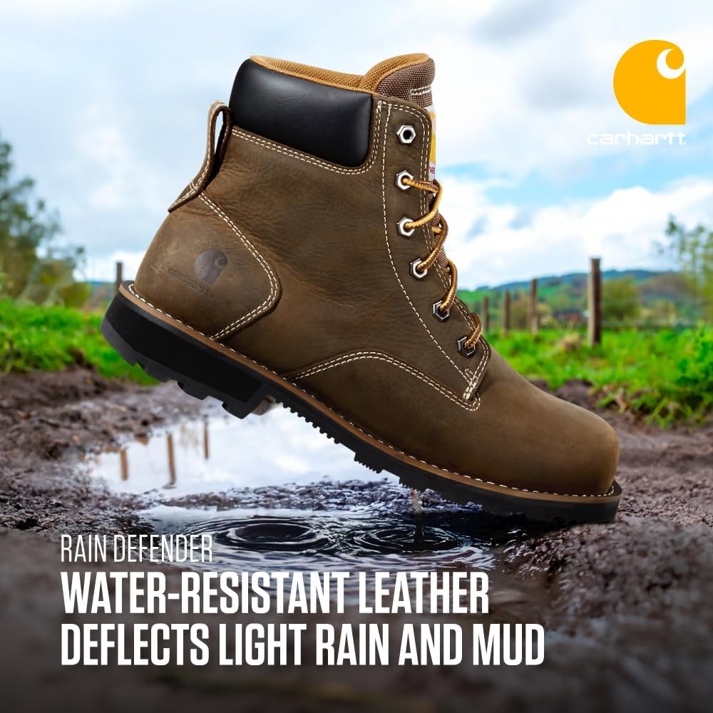 imageCarhartt Womens Frontier 6 Water Resistant Boot Comfortable SlipResistant with Breathable SweatWicking LinerMossy Brown