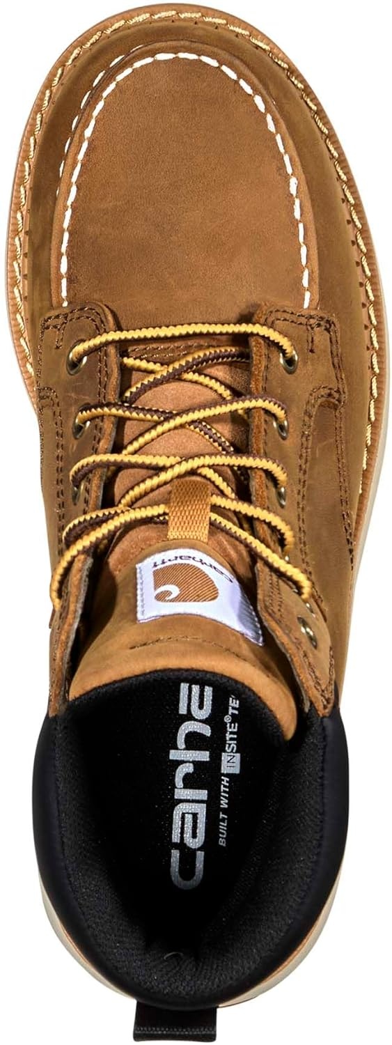 imageCarhartt Womens Millbrook 6 Waterproof Nano Toe Wedge BootLight Brown