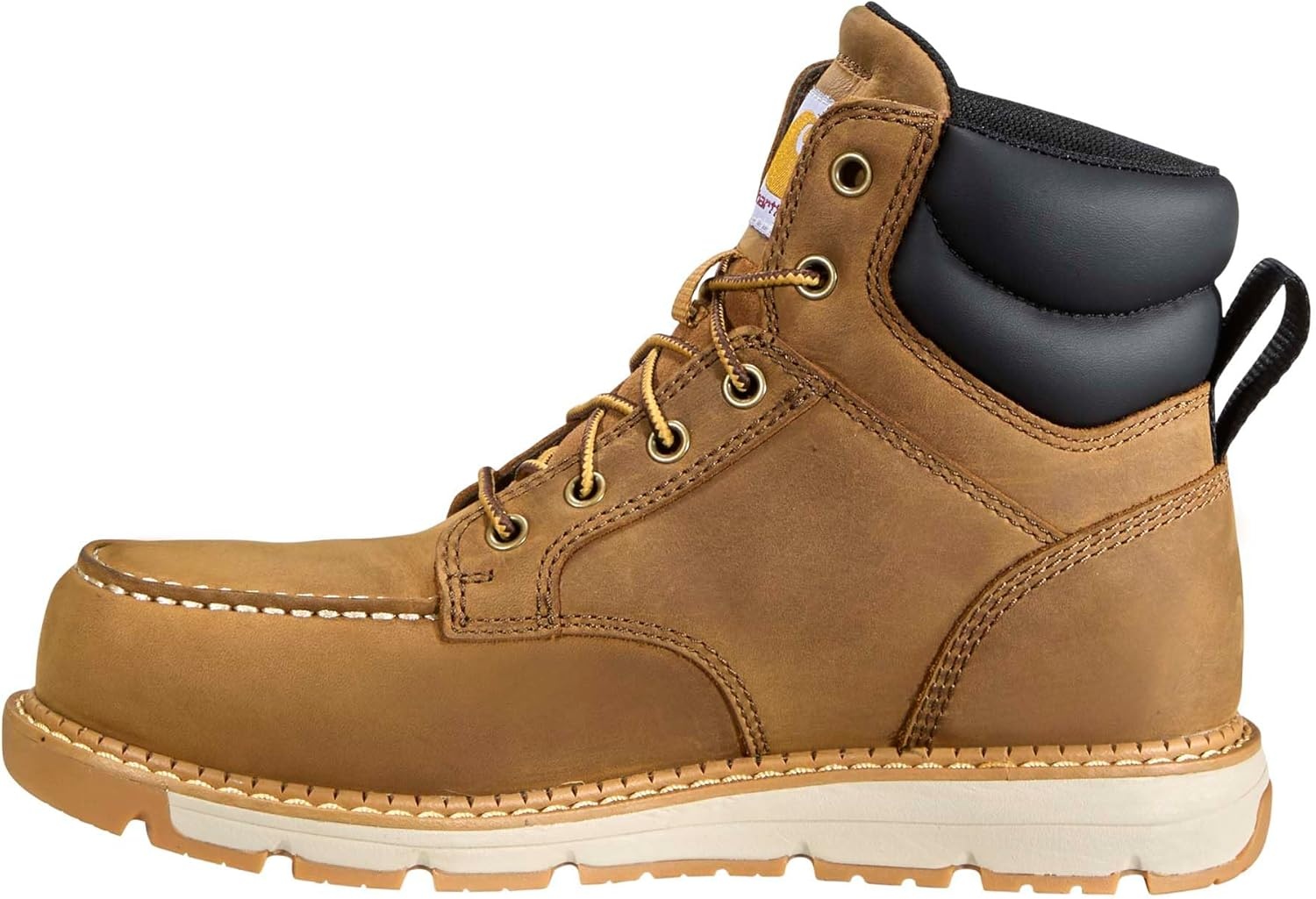 imageCarhartt Womens Millbrook 6 Waterproof Nano Toe Wedge BootLight Brown
