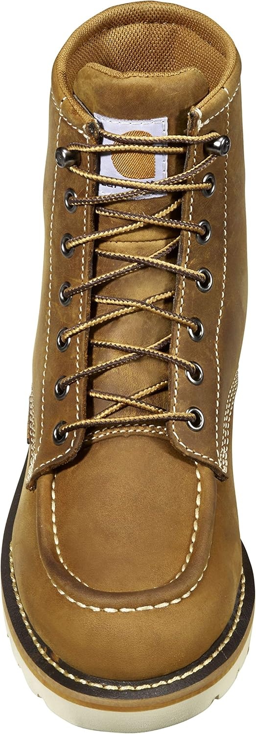 imageCarhartt Womens Waterproof 6 Moc Steel Toe Wedge Work BootLight Brown