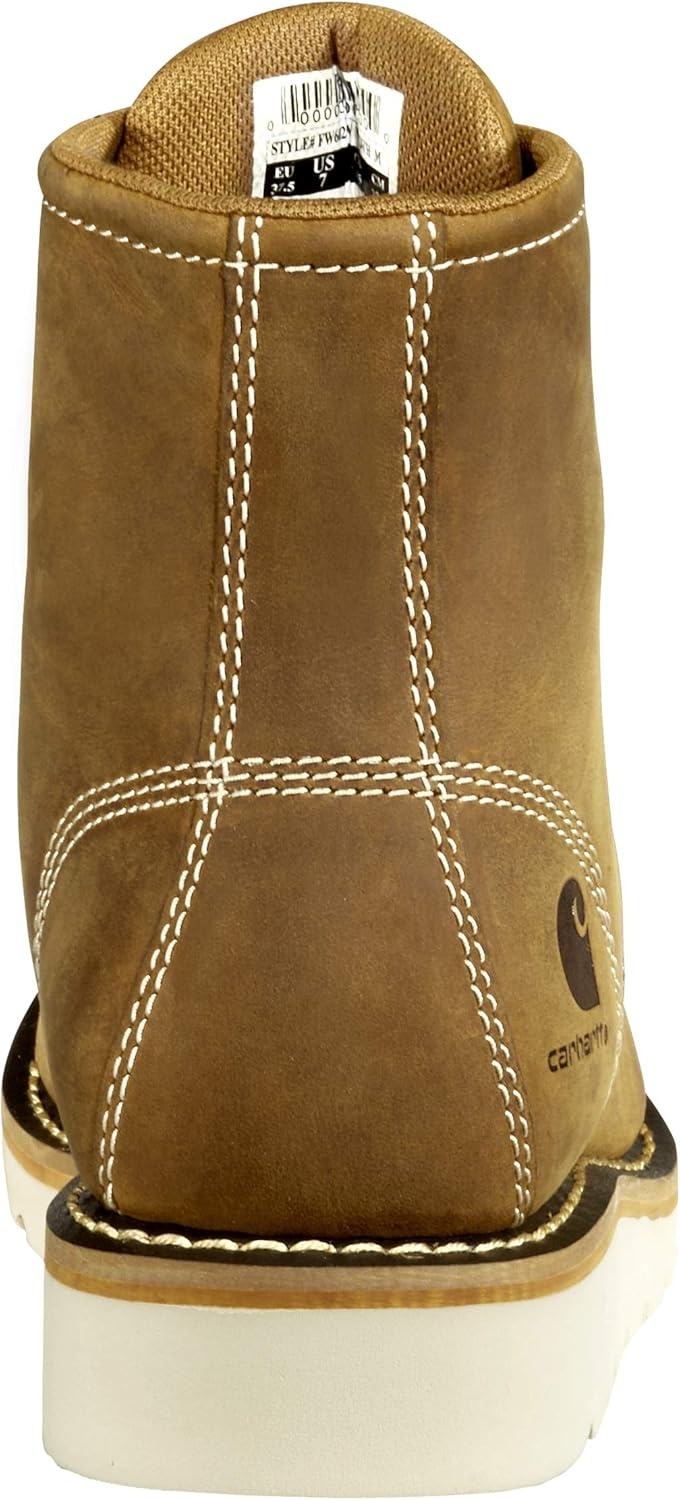 imageCarhartt Womens Waterproof 6 Moc Steel Toe Wedge Work BootLight Brown
