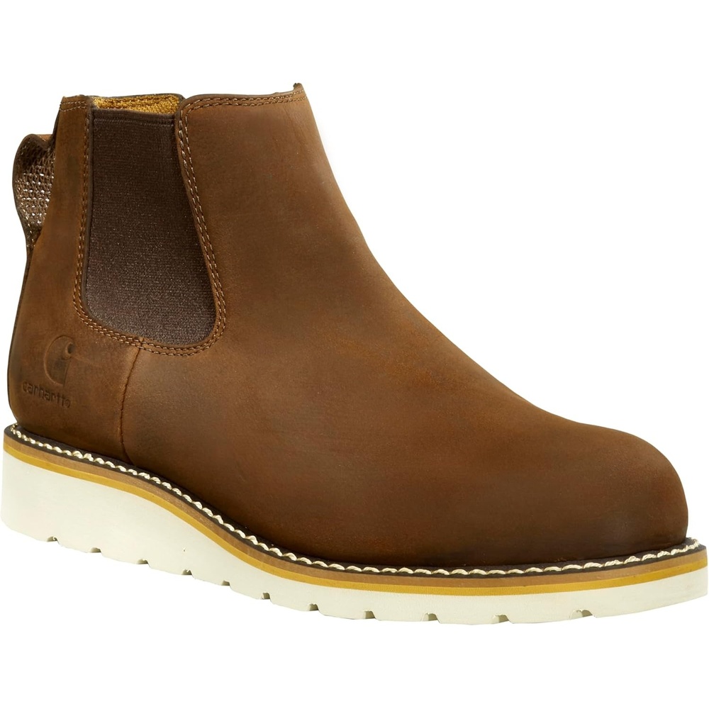 imageCarhartt Footwear FW5025 Womens Chelsea PullOn Wedge BootDark Bison Oil Tanned