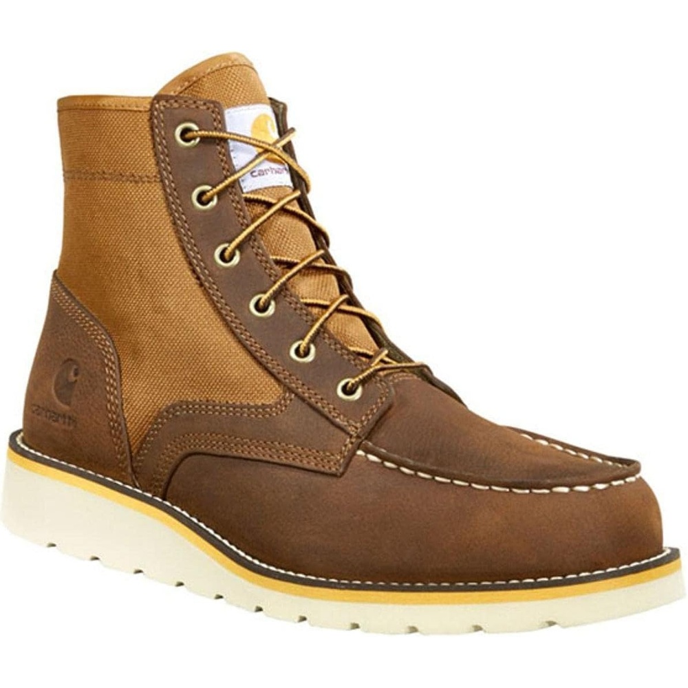 imageCarhartt Footwear FW6035 Moc Toe Wedge BootBrown Leather Tan Duck