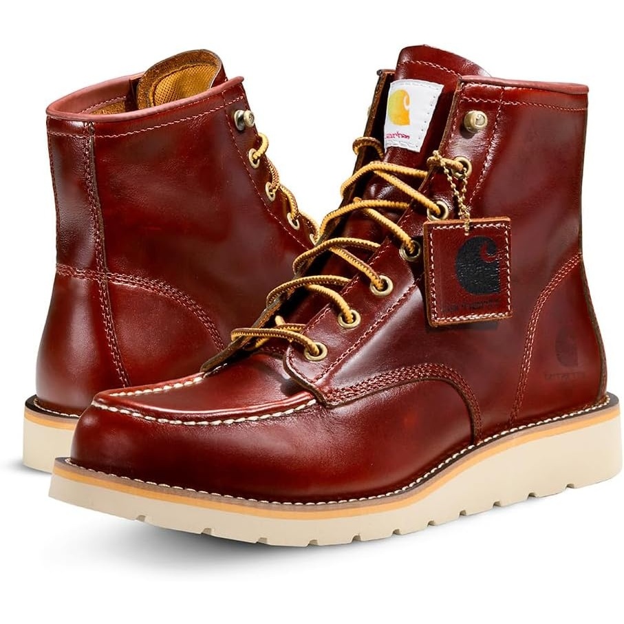 imageCarhartt Footwear FW6035 Moc Toe Wedge BootRed Brown