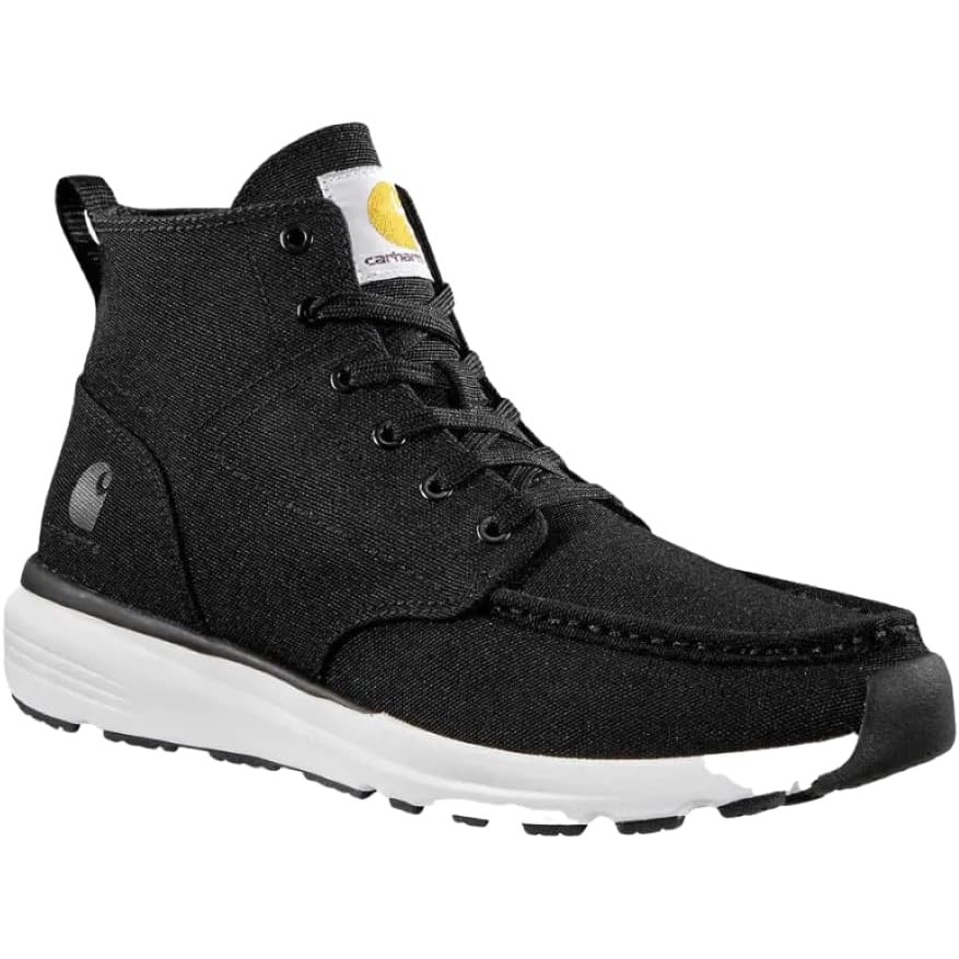 imageCarhartt Haslett Canvas Mens Chukka Boots Moc Toe Work Boots for Men with Lightweight LWD Midsole Arch Support Footbed and FastDry LiningBlack