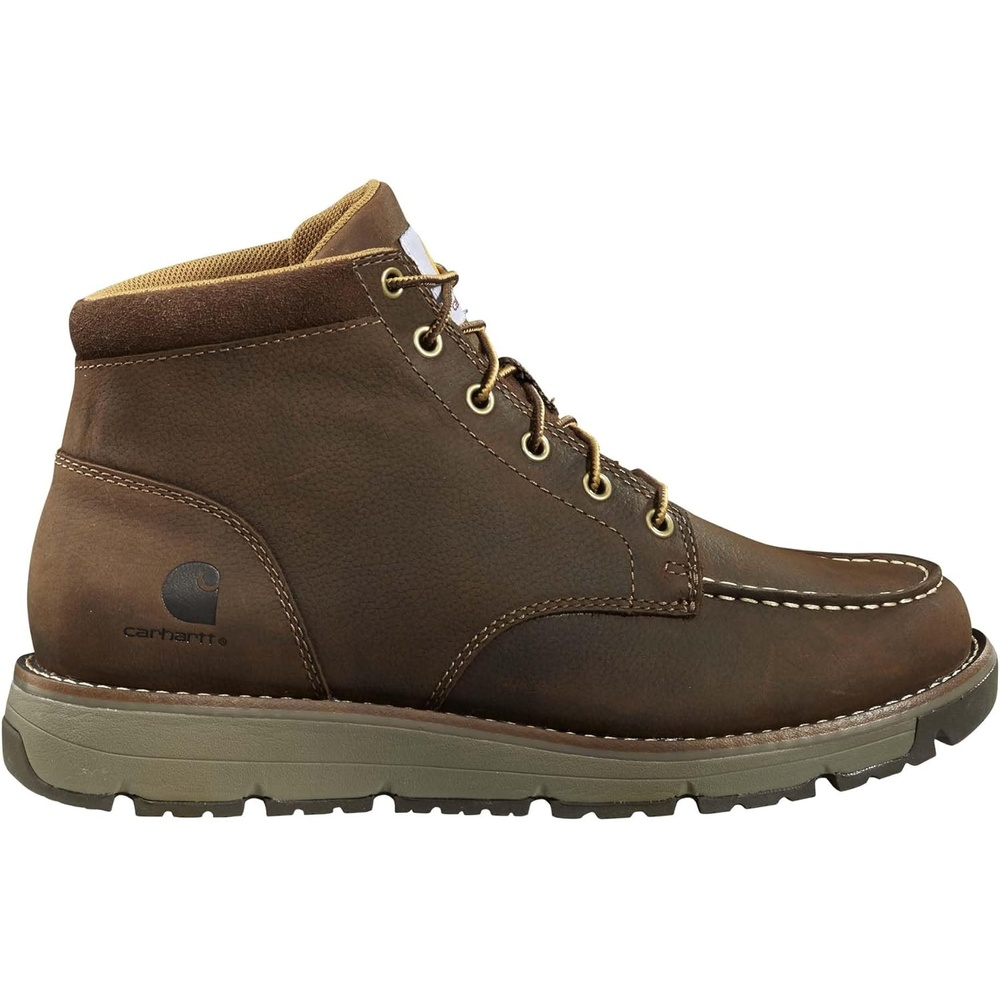 imageCarhartt Mens Millbrook 5 Steel Toe Moc Wedge Work BootDark Brown