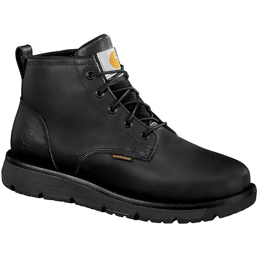 imageCarhartt Mens Millbrook 5 Waterproof Steel Toe Wedge Work BootBlack