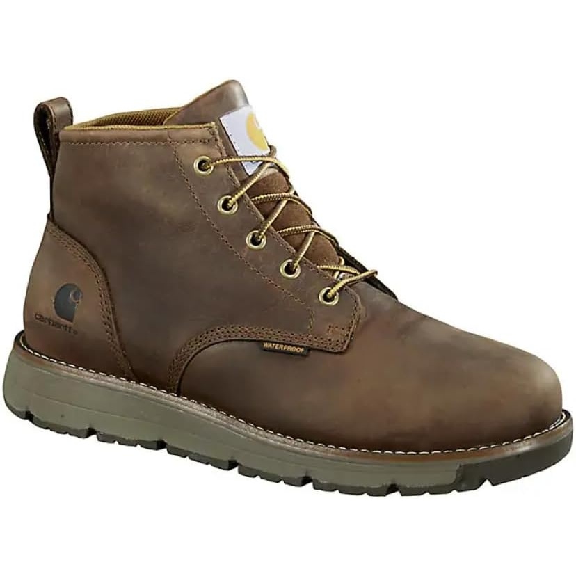 imageCarhartt Mens Millbrook 5 Waterproof Steel Toe Wedge Work BootBrown