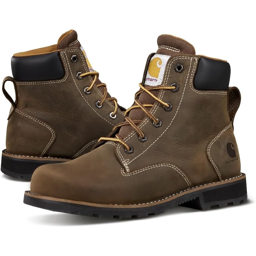imageCarhartt Womens Frontier 6 Water Resistant Boot Comfortable SlipResistant with Breathable SweatWicking LinerMossy Brown