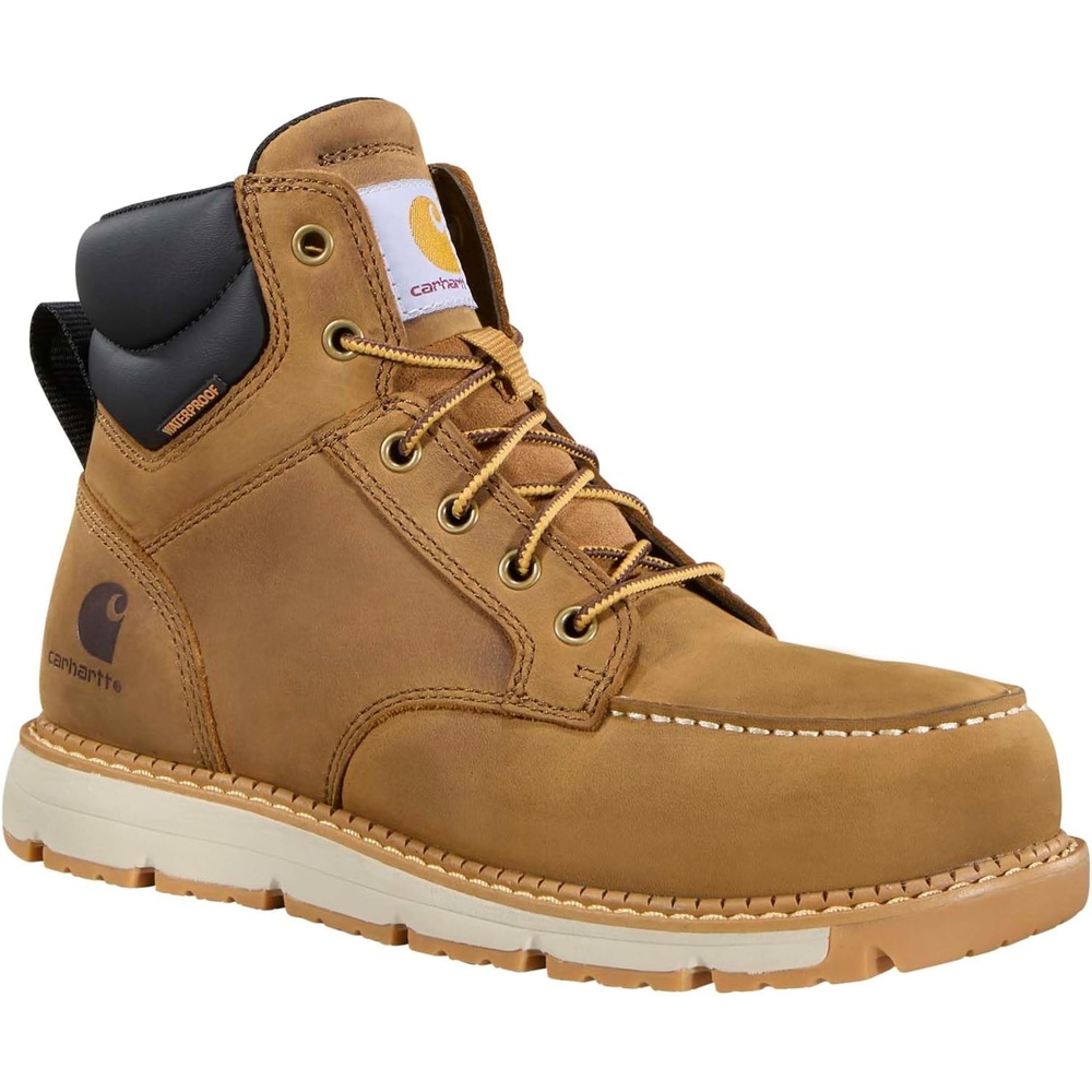 imageCarhartt Womens Millbrook 6 Waterproof Nano Toe Wedge BootLight Brown