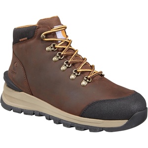Carhartt 6″ Moc Toe Work Boots for Men – Soft Toe, Slip Resistant Wedge Outsole, Steel Shank, EVA Cushion Insole(Dark Brown Oil Tanned)