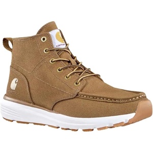 Carhartt Haslett Canvas Men’s Chukka Boots – Moc Toe Work Boots for Men with Lightweight LWD Midsole, Arch Support Footbed and FastDry Lining(Carhartt Brown)