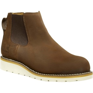 Carhartt Men’s Chelsea Boots – Wedge Style Slip On Work Boots with Insite Technology Footbeds & Slip-Resistant Outsoles(Dark Brown – Soft Toe)