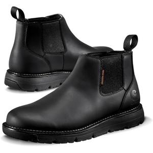 Carhartt Millbrook Water Resistant Romeo Work Boots for Men with 4″ Shaft, FastDry & Slip-Resistant Wedge Outsole, EH Rated(Black)
