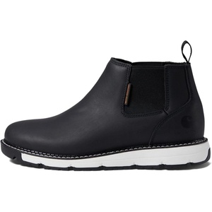 Carhartt Millbrook Water Resistant Romeo Work Boots for Men with 4″ Shaft, FastDry & Slip-Resistant Wedge Outsole, EH Rated(Black Oil Tanned)