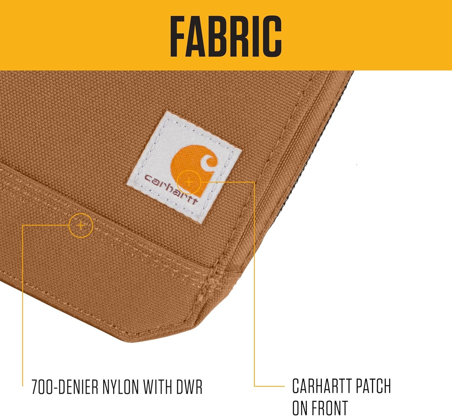imageCarhartt 700D Nylon Duck Crossbody Wallet Slim and Portable Design Perfect for Concerts and Sporting EventsBlack