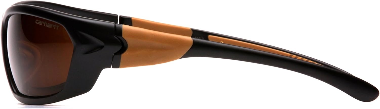imageCarhartt CHB218DCC Carbondale SAFETY Glasses BlackTan Frame Sandstone Bronze Lens
