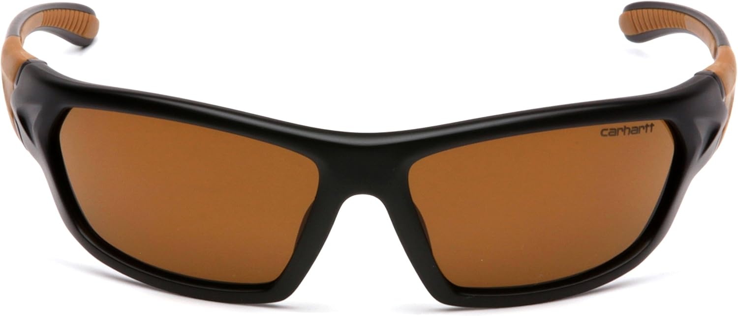 imageCarhartt CHB218DCC Carbondale SAFETY Glasses BlackTan Frame Sandstone Bronze Lens