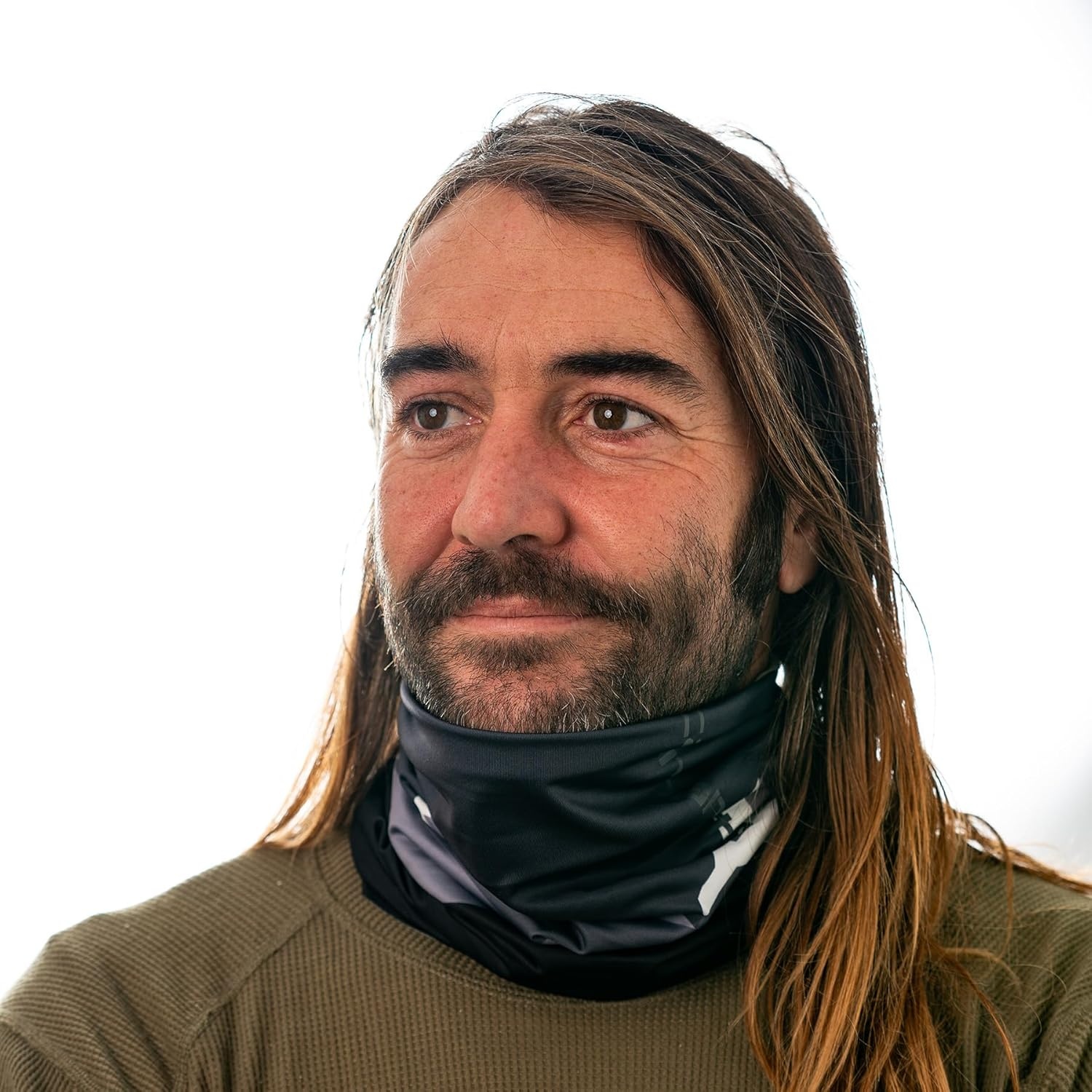 imageCarhartt Force AllSeason Neck Gaiter Steel Plate PrintGrey CloudBlack One SizeMountain PrintblackShadow