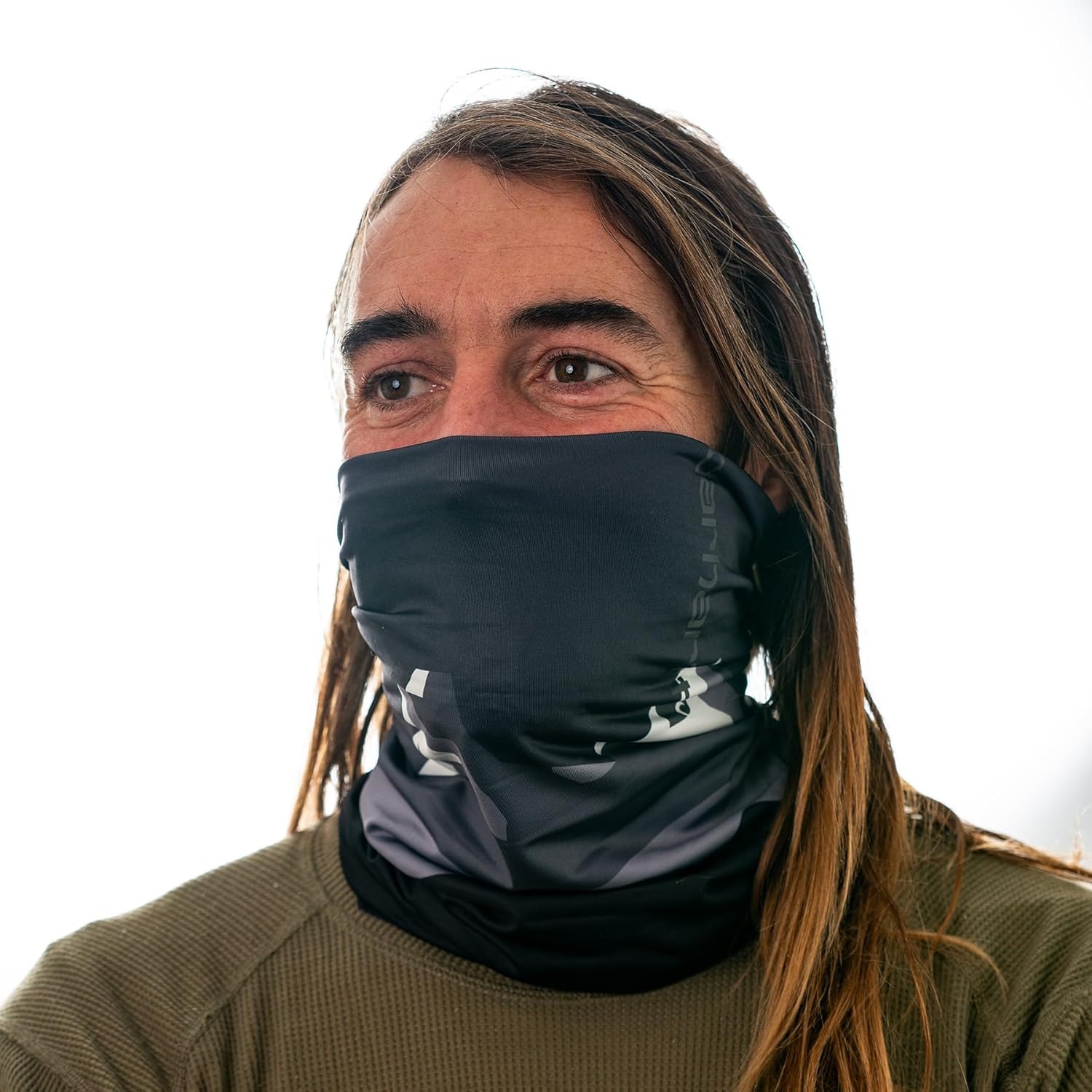 imageCarhartt Force AllSeason Neck Gaiter Steel Plate PrintGrey CloudBlack One SizeMountain PrintblackShadow