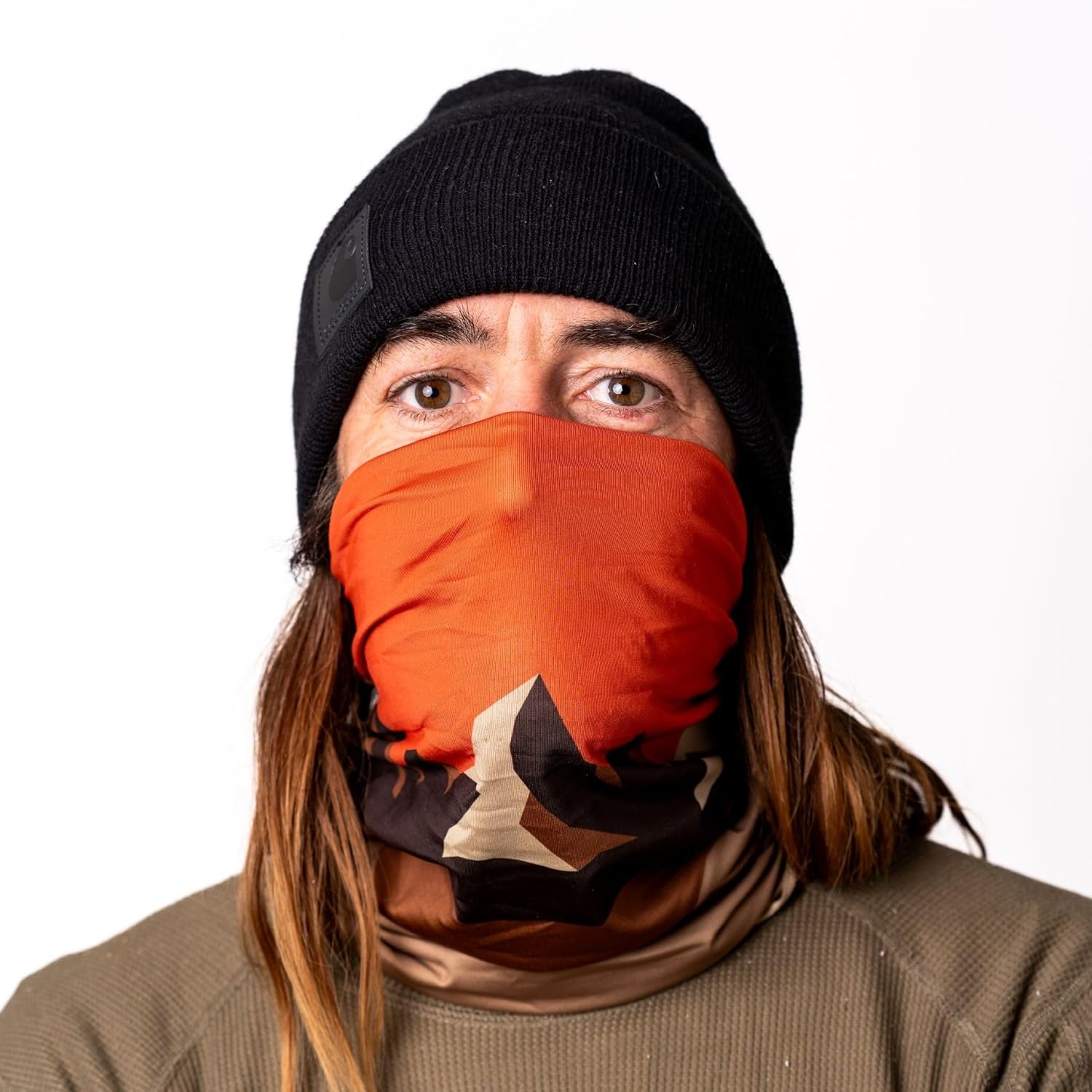 imageCarhartt Force Lightweight Neck Gaiter Tree CamoBurnt Olive One SizeMountain Printgolden PoppyDark Khaki