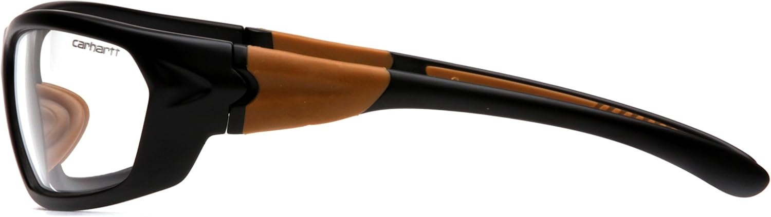 imageCarhartt Gear CHB291 Carbondale Antique Mirror Polarized LensClear Antifog Lens BlackTan Frame